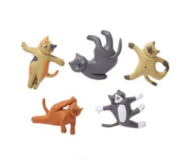 Magnetukai „Cat Yoga“, 5 vnt.