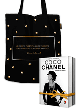 Pirkinių maišelis su COCO CHANEL citata: „Jei norite turėti tai, ko neturėjote, teks daryti tai, ko niekada nedarėte“: auksinė versija + COCO CHANEL. Gyvenu tik kartą + lietuviškai įgarsintas filmas COCO PRIEŠ CHANEL (DVD)