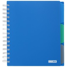 Sąsiuvinis su spirale, plastikiniu viršeliu CLASSIC B5 120lap., lang., mėlynas