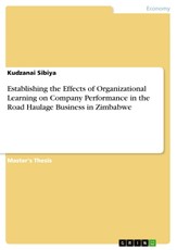 Establishing the Effects of Organizational Learning on Company Performance in the Road Haulage Business in Zimbabwe