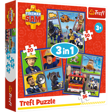 TREFL FIREMAN SAM 3 dėlionių rinkinys „Gaisrininkas Semas“