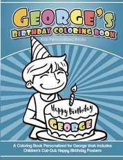 George's Birthday Coloring Book Kids Personalized Books