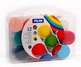 Guašas MILAN, 12 sp., plastikinėje dėžutėje