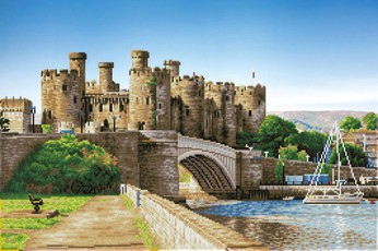 Deimantinė mozaika CONWY CASTLE WALES  50x75