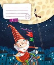 Sąsiuvinis langeliais NETVARKOS NYKŠTUKAS IR MĖNULIS, 2 kl. 12 l.