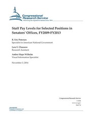 Staff Pay Levels for Selected Positions in Senators' Offices, FY2009-FY2013