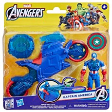 AVENGERS Kapitono Amerikos skydus šaudantis motociklas, 10 cm