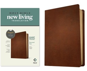 NLT Personal Size Giant Print Bible, Filament Enabled Edition (Genuine Leather, Brown)