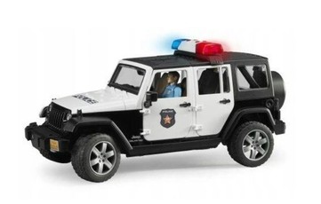 Bruder Jeep Wrangler Rubicon policijos džipas su figūrėle