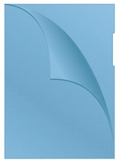 Aplankas-vokelis "L"120mic A4 100vnt melsvas