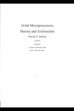 16 bit Microprocessors, History and Architecture