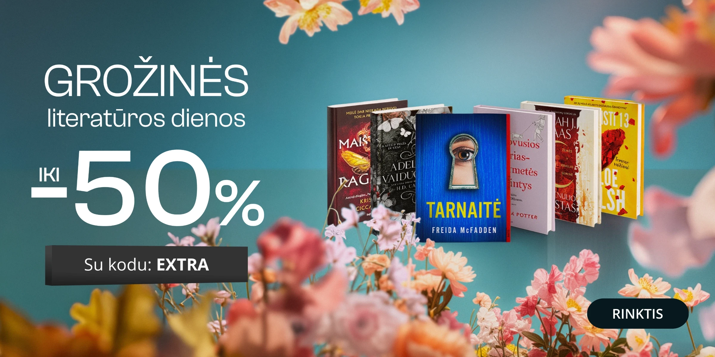 GROŽINĖS LITERATŪROS DIENOS iki -50% extra nuolaidos!