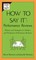How To Say It Performance Reviews