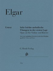 Edward Elgar - Sehr leichte melodische Übungen in der ersten Lage op. 22 für Violine und Klavier