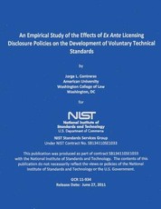 An Empirical Study of the Effects of Ex Ante Licensing Disclosure Policies of the Development of Voluntary Technical Standards