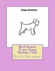 Black Russian Terrier Happy Birthday Cards