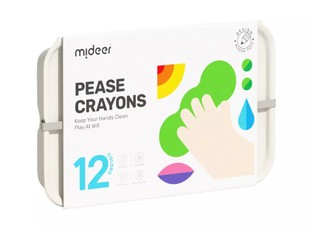 Bičių vaško kreidelės PUPELĖS, 12 spalvų