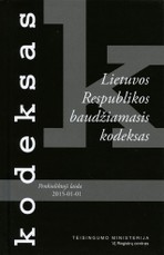 Lietuvos Respublikos baudžiamasis kodeksas. Penkioliktoji laida