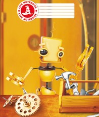 Atgyjantis 4D sąsiuvinis Robotukas (1 kl., langeliais, 12 l.)