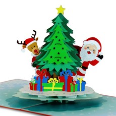 3D iššokantis Kalėdinis atvirukas  „Christmas Tree“