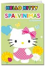 Hello Kitty. Spalvinimas su lipdukais