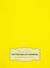 Large 8.5 x 11 Dotted Bullet Journal (Yellow #6) Hardcover - 245 Numbered Pages
