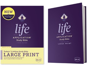 NKJV Life Application Study Bible, Third Edition, Large Print (Red Letter, Hardcover)