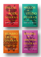 Sarah J. Maas 4 knygų rinknys: Dyglių ir rožių dvaras + Miglos ir įtūžio dvaras + Sparnų ir griuvėsių dvaras + Sidabro liepsnų dvaras
