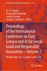 Proceedings of the International Conference on Data Science and AI for Social Good and Responsible Innovation- Volume 2