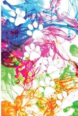 Paint Splatter Paw Print Tracks