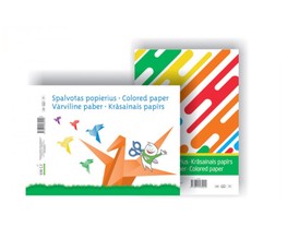 Spalvotas popierius vienpusis A4, 8 lapai/spalvos