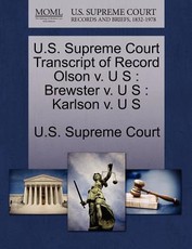 U.S. Supreme Court Transcript of Record Olson V. U S