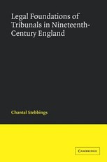 Legal Foundations of Tribunals in Nineteenth-Century England