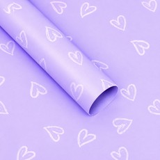 Popierius pakavimui 70x100 cm 10 lap. HEARTS 1 šv.violetinis