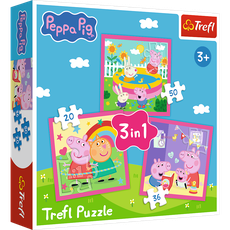 TREFL PEPPA PIG 3 dėlionių rinkinys „Kiaulytė Pepa“