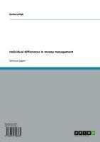 Individual differences in  money management