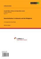 Decentralization in Indonesia and the Philippines