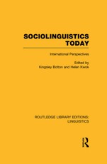 Sociolinguistics Today (RLE Linguistics C: Applied Linguisti