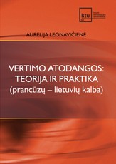 Vertimo atodangos: teorija ir praktika (prancūzų-lietuvių kalba)