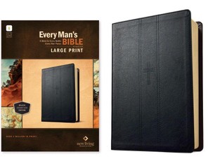 NLT Every Man's Bible, Large Print, Filament Enabled (Leatherlike, Covenant Black, Red Letter)