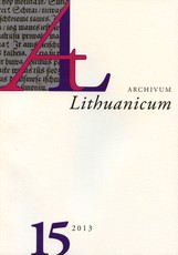 Archivum Lituanicum 15