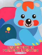 Nuspalvink ir lipink lipdukus. Meškiukas