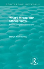 Hammersley, M: Routledge Revivals: What's Wrong With Ethnogr