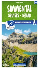Simmental / Gruyère - Gstaad 29 Wanderkarte 1:40 000 matt laminiert