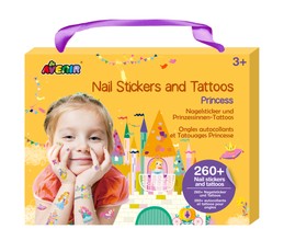AVENIR 260+ nagų lipdukų ir tatuiruočių „Princesės“