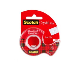 Lipni juostelė 3M Scotch Crystal 19mm x 7,5m. su nupjovėju