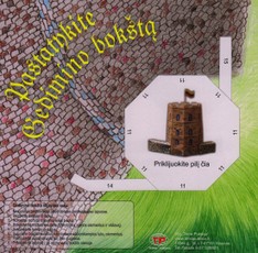 Klijuojamas 3D pilies modeliukas „Gedimino bokštas“