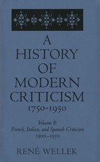 A History of Modern Criticism, 1750-1950