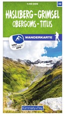 Hasliberg - Grimsel Obergoms - Titlis 32 Wanderkarte 1:40 000