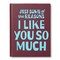 Just Some of the Reasons I Like You So Much